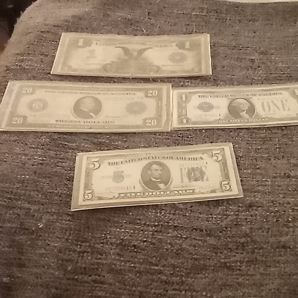 Paper vintage 1863 date on one